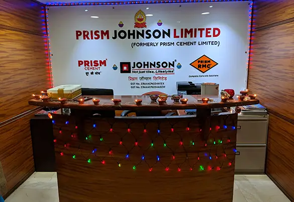 Reception area of Prism Johnson Limited corporate office
