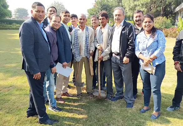 Prism Johnson employees participating in an outdoor training and development session