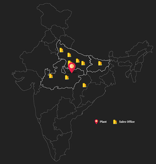 Plant & Sales Office on India Map